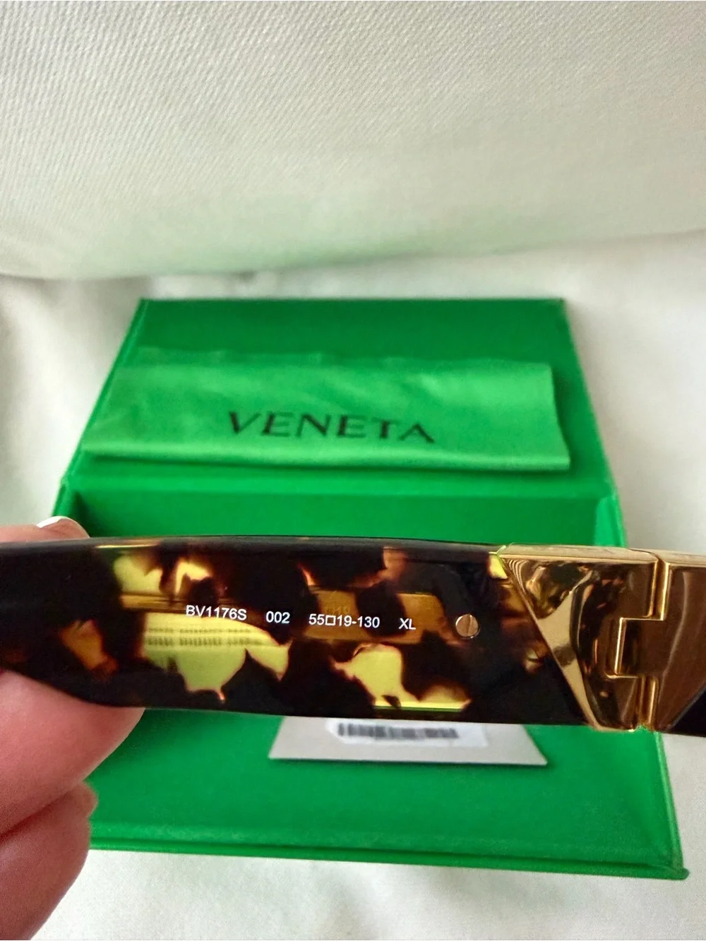 Bottega Veneta BV1176S 002 Havana Brown Cat-Eye Sunglasses – Excellent Condition